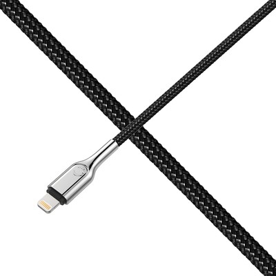 Cygnett Armored Lightning to USB Charge and Sync Cable, 9', Black (CY2671PCCAL)