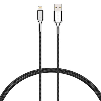 Cygnett Armored Lightning to USB Charge and Sync Cable, 9', Black (CY2671PCCAL)