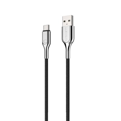 Cygnett Armored 3.1 USB-C to USB-A Charge and Sync Cable, 3, Black (CY2679PCUSA)