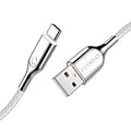 Cygnett Charge and Sync Cable, Armored 2.0 USB-C to USB-A Cable, 3 White (CY2697PCUSA)