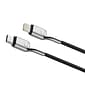 Cygnett Armored Lightning to USB-C Charge and Sync Cable, 3', Black (CY2799PCCCL)