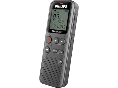 Philips VoiceTracer Digital Voice Recorder, 8GB, Black (DVT1120)