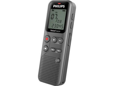 Philips VoiceTracer Digital Voice Recorder, 8GB, Black (DVT1120)