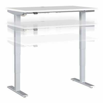 Bush Business Furniture Move 40 Series 48W Electric Height Adjustable Standing Desk, White/Cool Gray Metallic (M4S4830WHSK)