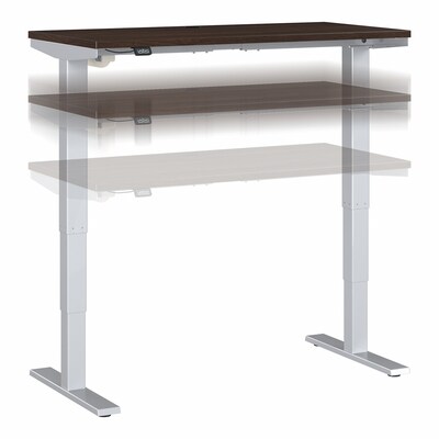 Bush Business Furniture Move 40 Series 28-48 Adjustable Standing Desk, Black Walnut/Cool Gray Meta