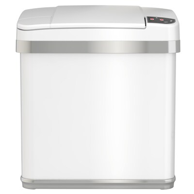 iTouchless Automatic Touchless Sensor Indoor Trash Can, 2.5 Gallon, White (MT02SW)