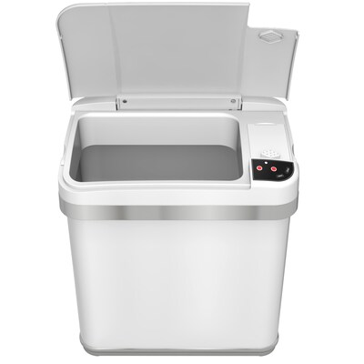iTouchless Automatic Touchless Sensor Indoor Trash Can, 2.5 Gallon, White (MT02SW)
