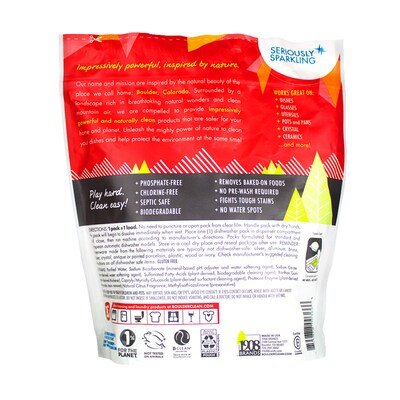 Boulder Clean Dishwasher Detergent Pacs, Citrus Zest, 48 Pacs (003663)