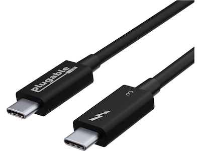 Plugable Thunderbolt 3 24 Cable, Black (TBT3-40G80CM)