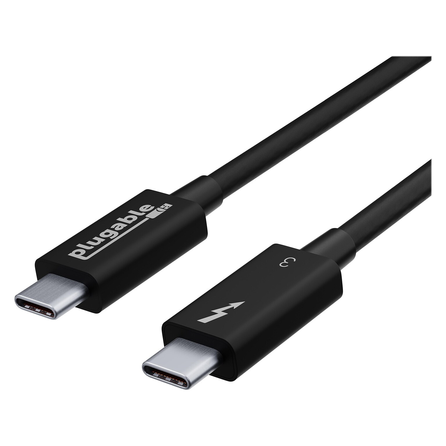 Plugable Thunderbolt 3 24 Cable, Black (TBT3-40G80CM)