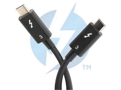 Plugable Thunderbolt 3 24 Cable, Black  (TBT3-40G80CM)