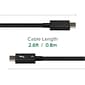 Plugable Thunderbolt 3 24" Cable, Black (TBT3-40G80CM)