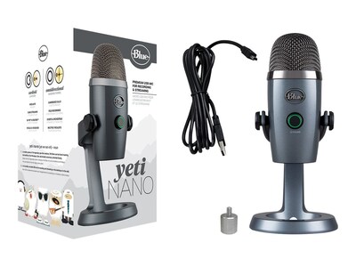 Blue Microphones Yeti Nano Microphone, Shadow Gray (988-000088)