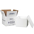 9.5 x 9.5 x 7  Insulated Shipping Kit, 200# Mullen Rated, White, 1 Kit (214C)