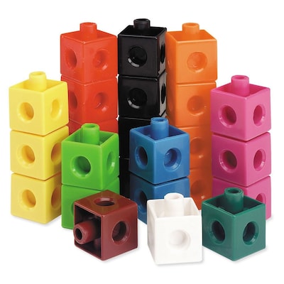 Learning Resources Snap Cubes Educational Counting Toy Manipulative, Assorted Colors, Set of 500 (LE