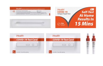 iHealth COVID-19 At-Home Antigen Self Test Kit, 10 Tests (TBN203246)