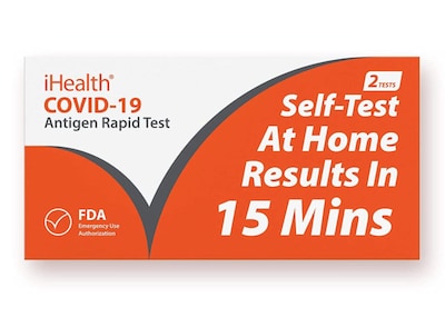 iHealth COVID-19 At-Home Antigen Self Test Kit, 180 Tests (TBN203248)