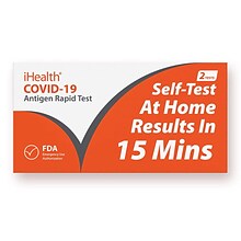 iHealth COVID-19 At-Home Antigen Self Test Kit, 10 Tests (TBN203246)