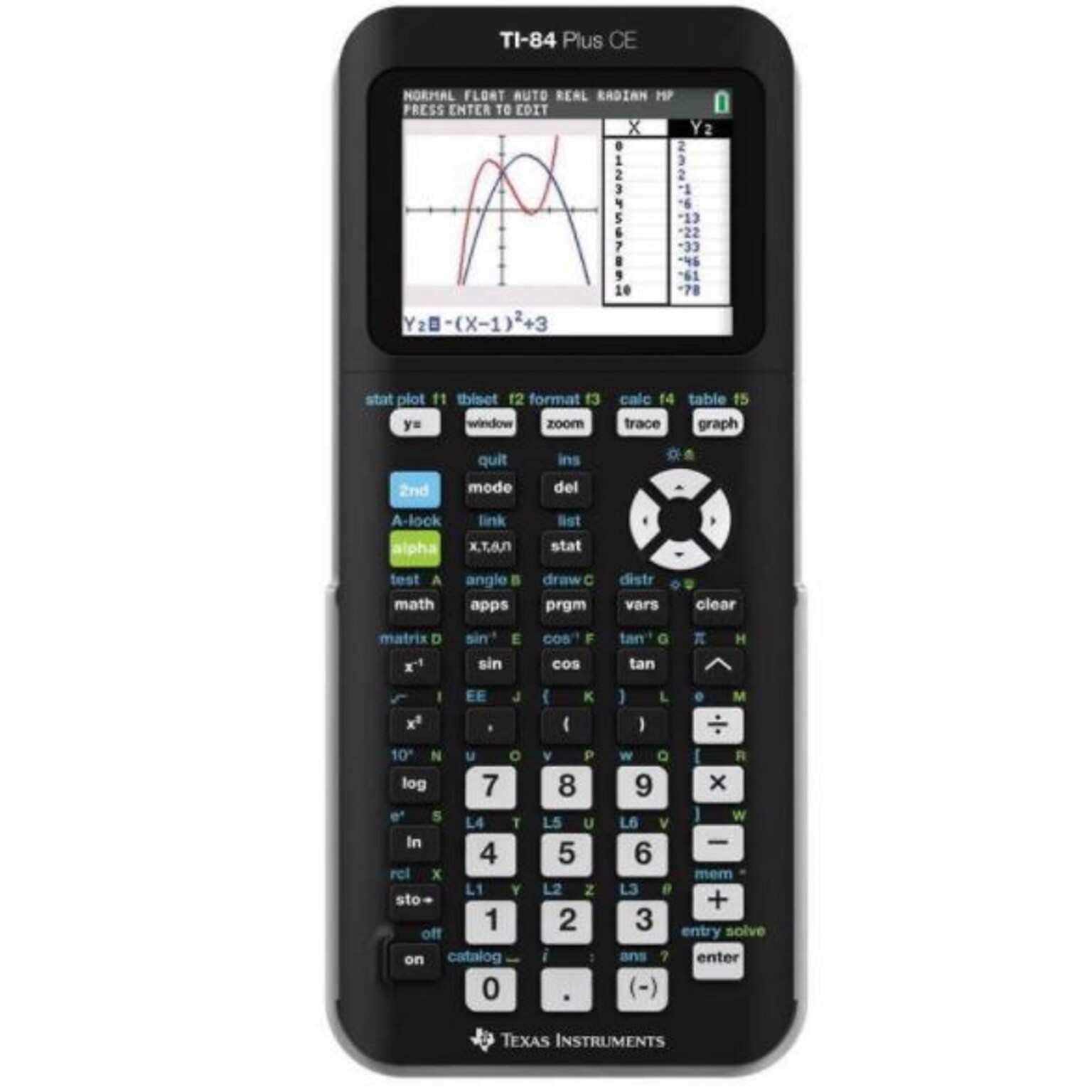 Texas Instruments TI-84 Plus CE 10-Digit Graphing Calculator, Black