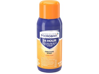 Microban 24 Disinfecting Sanitizing Spray, Citrus Scent, 2.8 Oz. (28078)