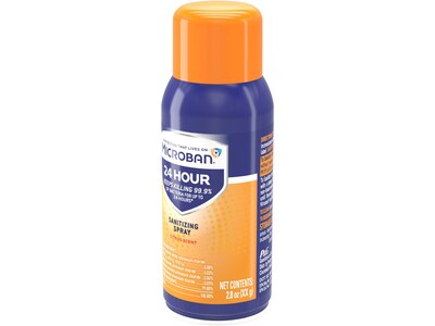 Microban 24 Disinfecting Sanitizing Spray, Citrus Scent, 2.8 Oz. (28078)