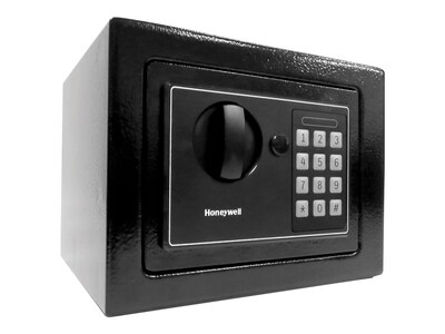 Honeywell Steel Box Safe with Keypad Lock, Black, 0.15 cu. ft. (5605)