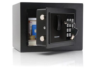 Honeywell Steel Box Safe with Keypad Lock, Black, 0.15 cu. ft. (5605)