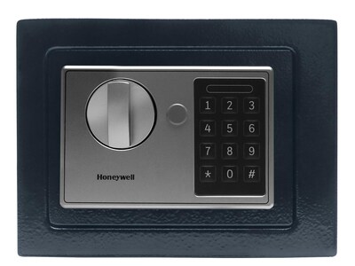 Honeywell Steel Box Safe with Keypad Lock, Navy, 0.15 cu. ft. (5605B)