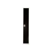 AdirOffice 72  Single Tier Key Lock Black Steel Storage Locker, 4/Pack (629-201-BLK-4PK)