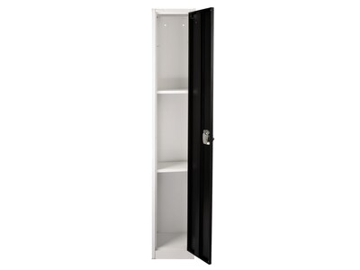 AdirOffice 72" 1-Compartment Steel Tier Key Lock Black Storage Locker, 4/Pack (629-201-BLK-4PK)