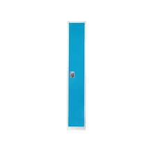 AdirOffice 72 Single Tier Key Lock Blue Steel Storage Locker, 4/Pack (629-201-BLU-4PK)