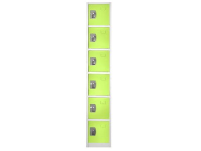 AdirOffice 72 6-Tier Green Storage Locker, 4/Pack (629-206-GRN-4PK)
