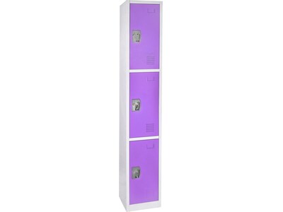AdirOffice 72 3-Tier Purple Storage Locker, 4/Pack (629-203-PUR-4PK)