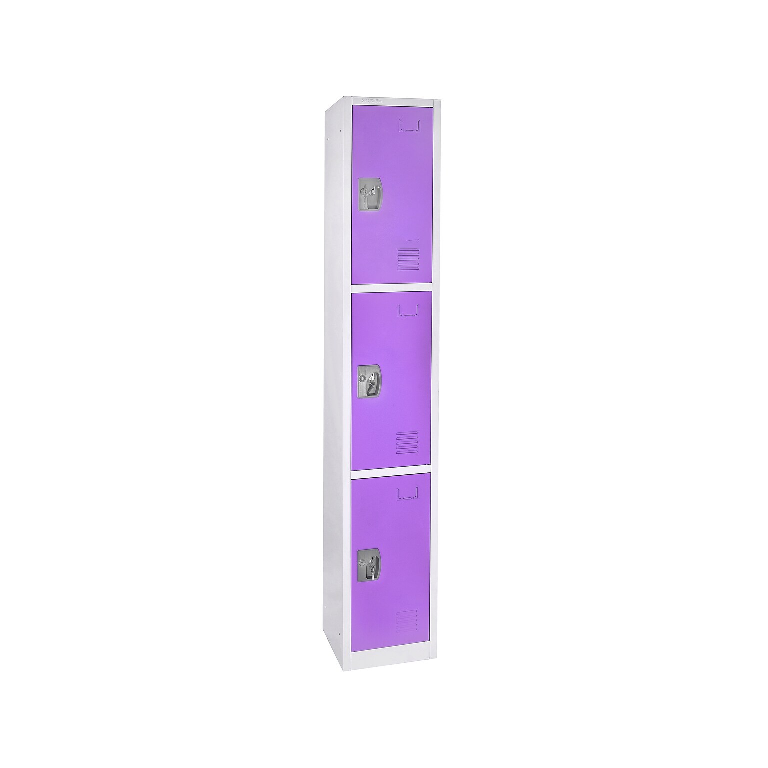 AdirOffice 72 3-Tier Purple Storage Locker, 4/Pack (629-203-PUR-4PK)