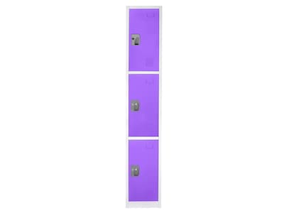 AdirOffice 72 3-Tier Purple Storage Locker, 4/Pack (629-203-PUR-4PK)