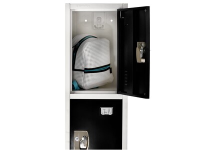 AdirOffice 72" 4-Compartment Steel Tier Key Lock Black Storage Locker, 4/Pack (629-204-BLK-4PK)