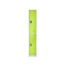 AdirOffice 72 2-Tier Key Lock Green Steel Storage Locker, 4/Pack (629-202-GRN-4PK)