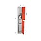 AdirOffice 72'' 2-Tier Key Lock Red Steel Storage Locker, 4/Pack (629-202-RED-4PK)