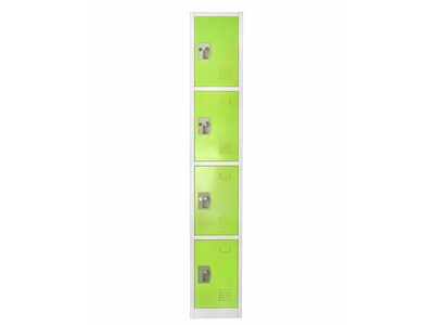 AdirOffice 72'' 4-Tier Green Storage Locker, 4/Pack (629-204-GRN-4PK)