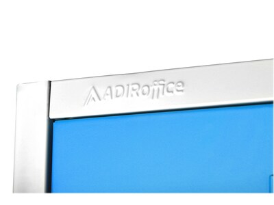 AdirOffice 72" Double-Compartment Steel Tier Key Lock Blue Storage Locker, 4/Pack (629-202-BLU-4PK)