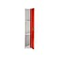 AdirOffice 72" 1-Compartment Steel Tier Key Lock Red Storage Locker, 4/Pack (629-201-RED-4PK)