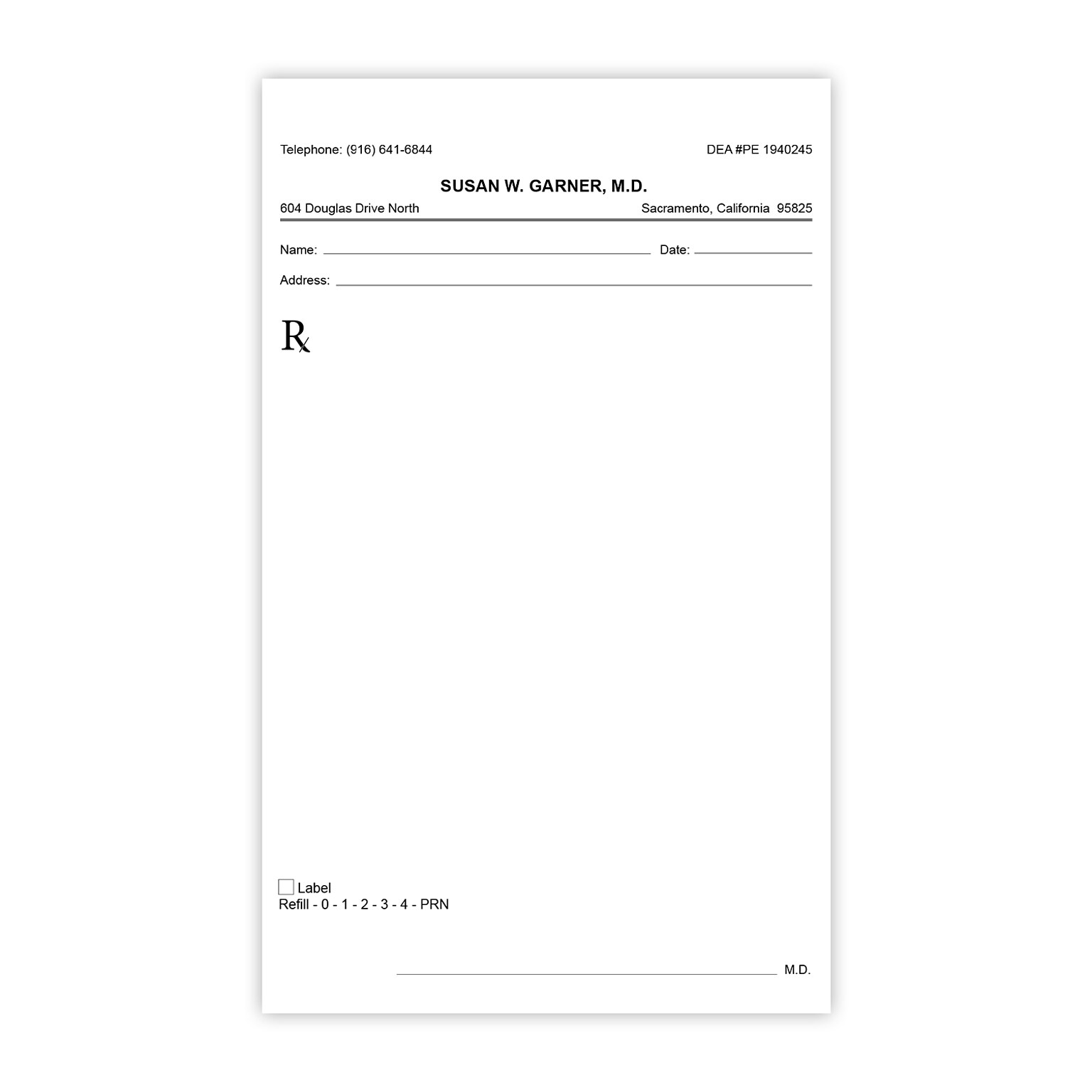 Self Duplicating Vertical RX Pads, 50 Pads per Pack