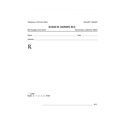 Standard  RX Pads: General