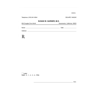 Standard  RX Pads: General