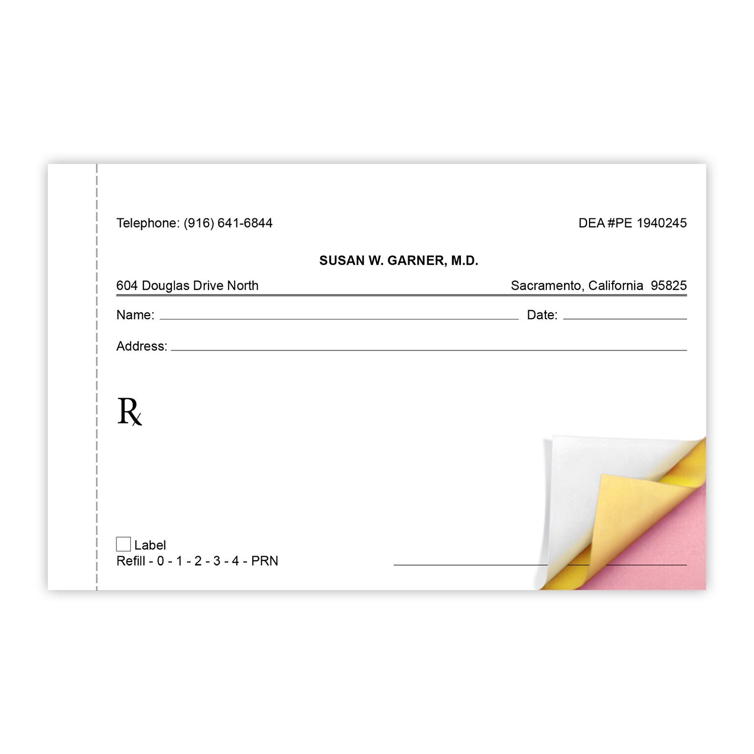 Standard RX Pads, 3-Part Carbonless, 20 Books per Pack