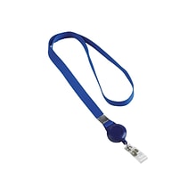 IDville Lanyard with Badge Reel, Blue, 25/Pack (45275BL)