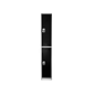 AdirOffice 72'' 2-Tier Key Lock Black Steel Storage Locker, 4/Pack (629-202-BLK-4PK)