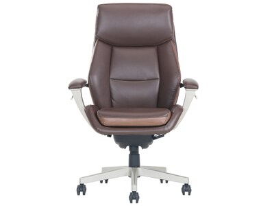 La-Z-Boy Alton Ergonomic Bonded Leather Swivel Executive Chair, Brown (51544-BRN)