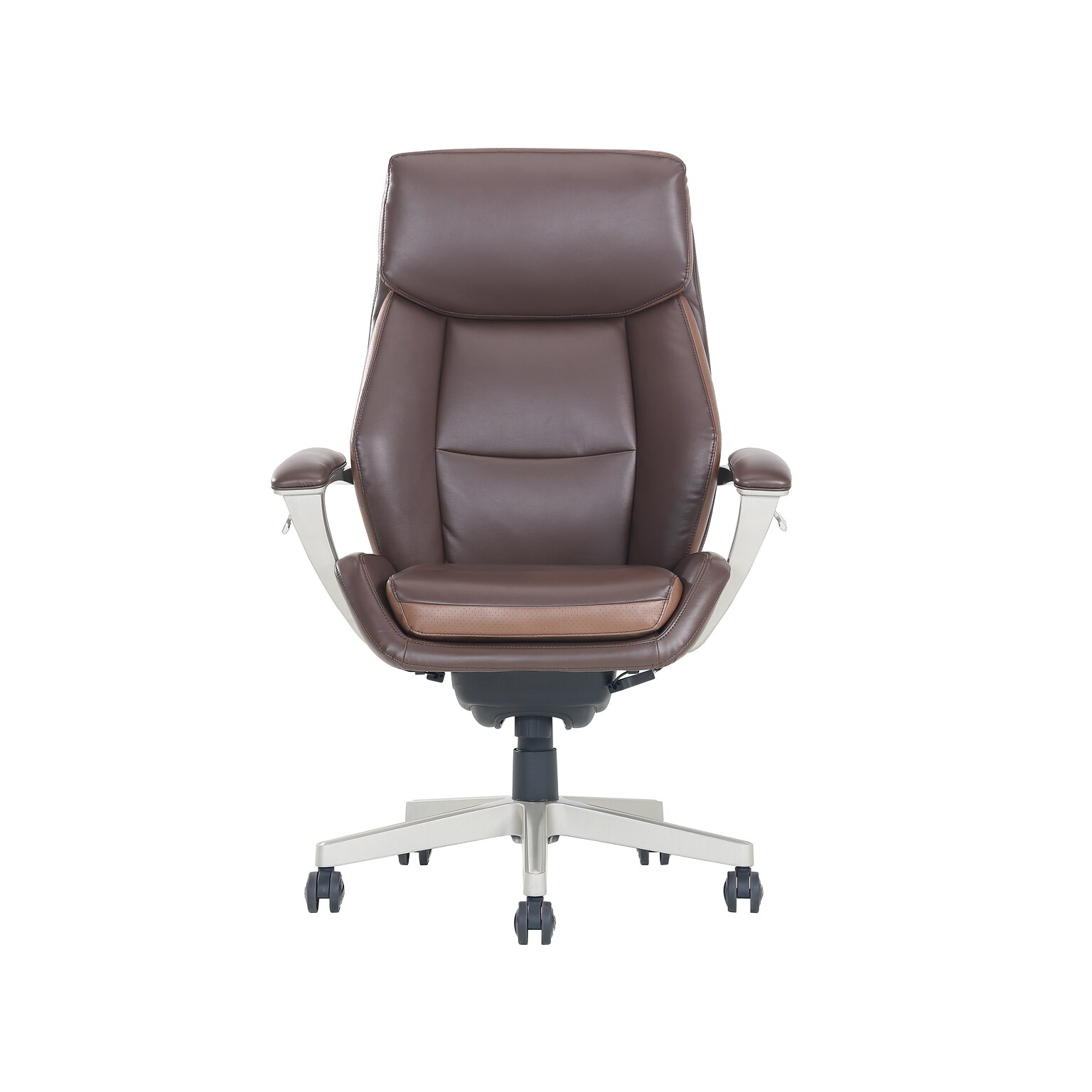 La-Z-Boy Alton Ergonomic Bonded Leather Swivel Executive Chair, Brown (51544-BRN)