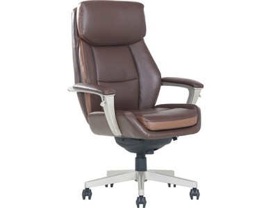 La-Z-Boy Alton Ergonomic Bonded Leather Swivel Executive Chair, Brown (51544-BRN)